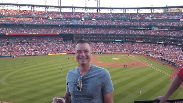 Jerry Helisek at Busch Stadium