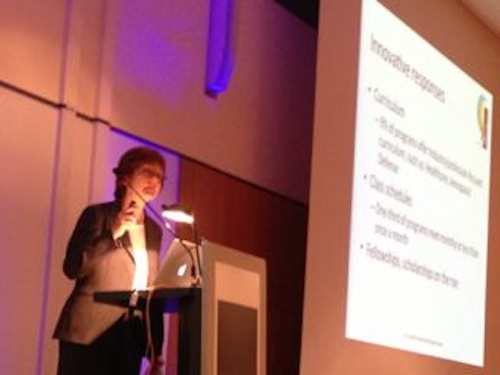 Louise Kapuska presenting