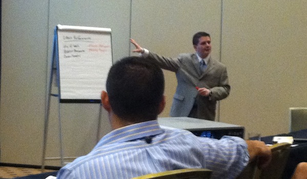 Brian Mahoney Percept Research facilitating EMBAC conference 2013